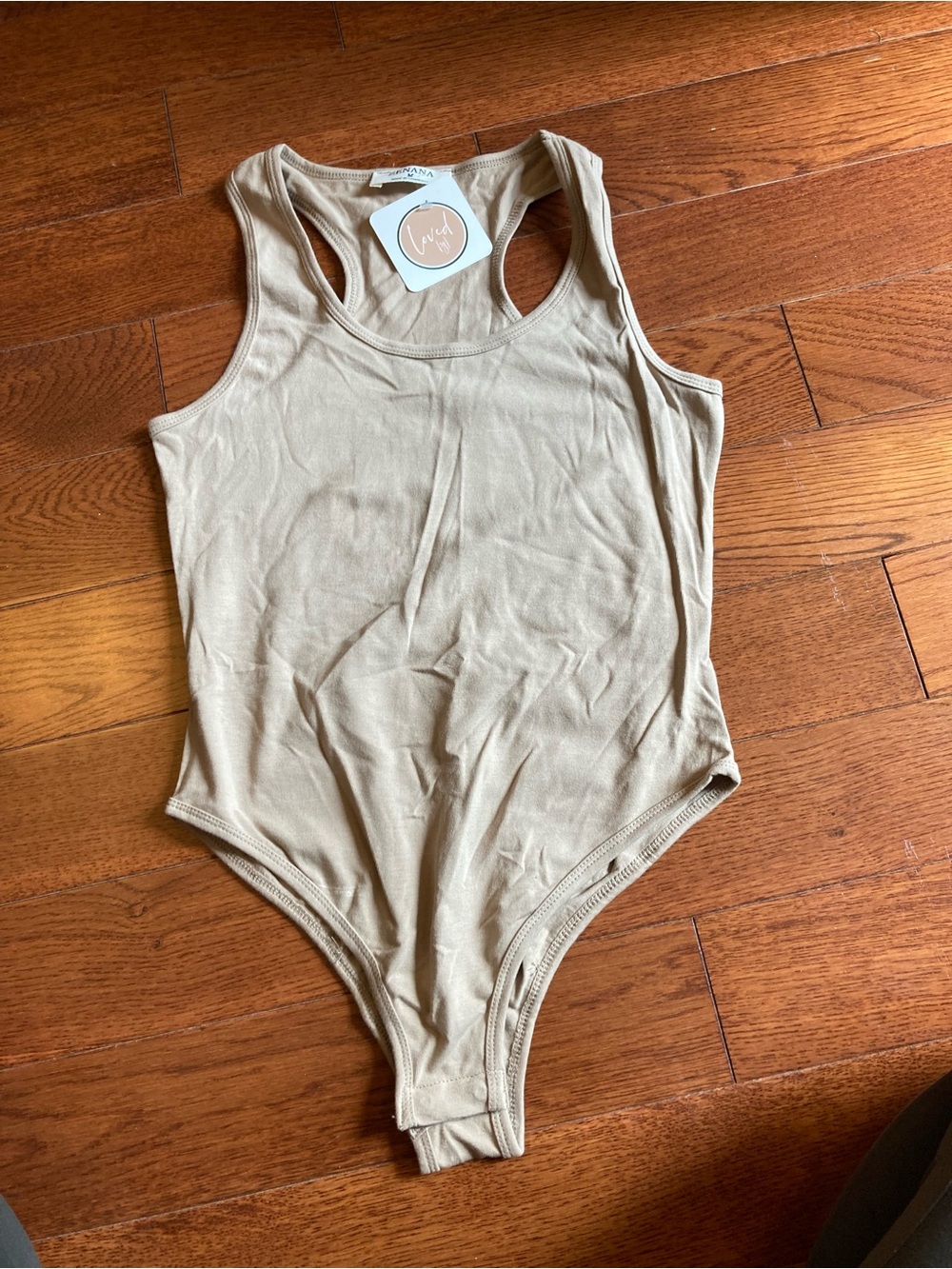 Zenana Outfitters Racerback One-Piece Bodysuit - Medium